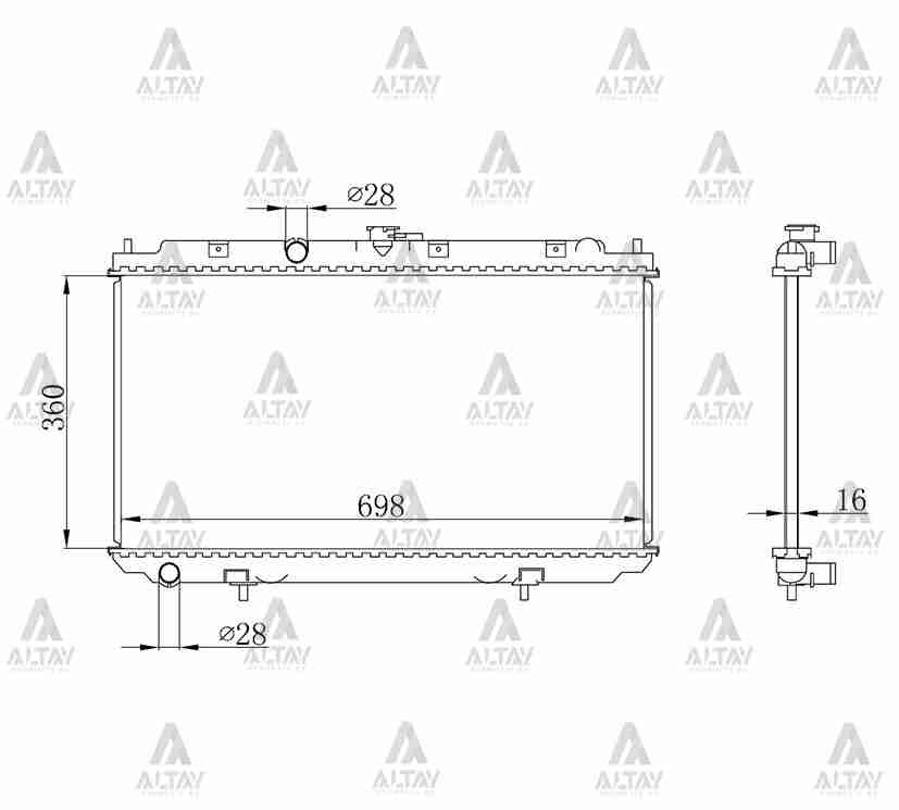 Nissan Almera Su Radyatörü 2000-2006 (2000-2006) OEM 21410-BM400